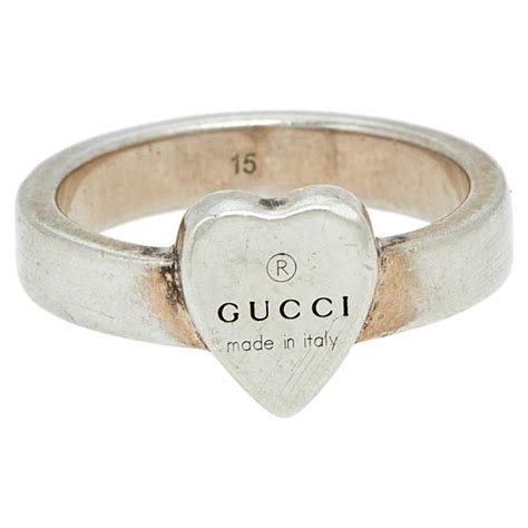 gucci gold pinky ring|Gucci heart ring for sale.